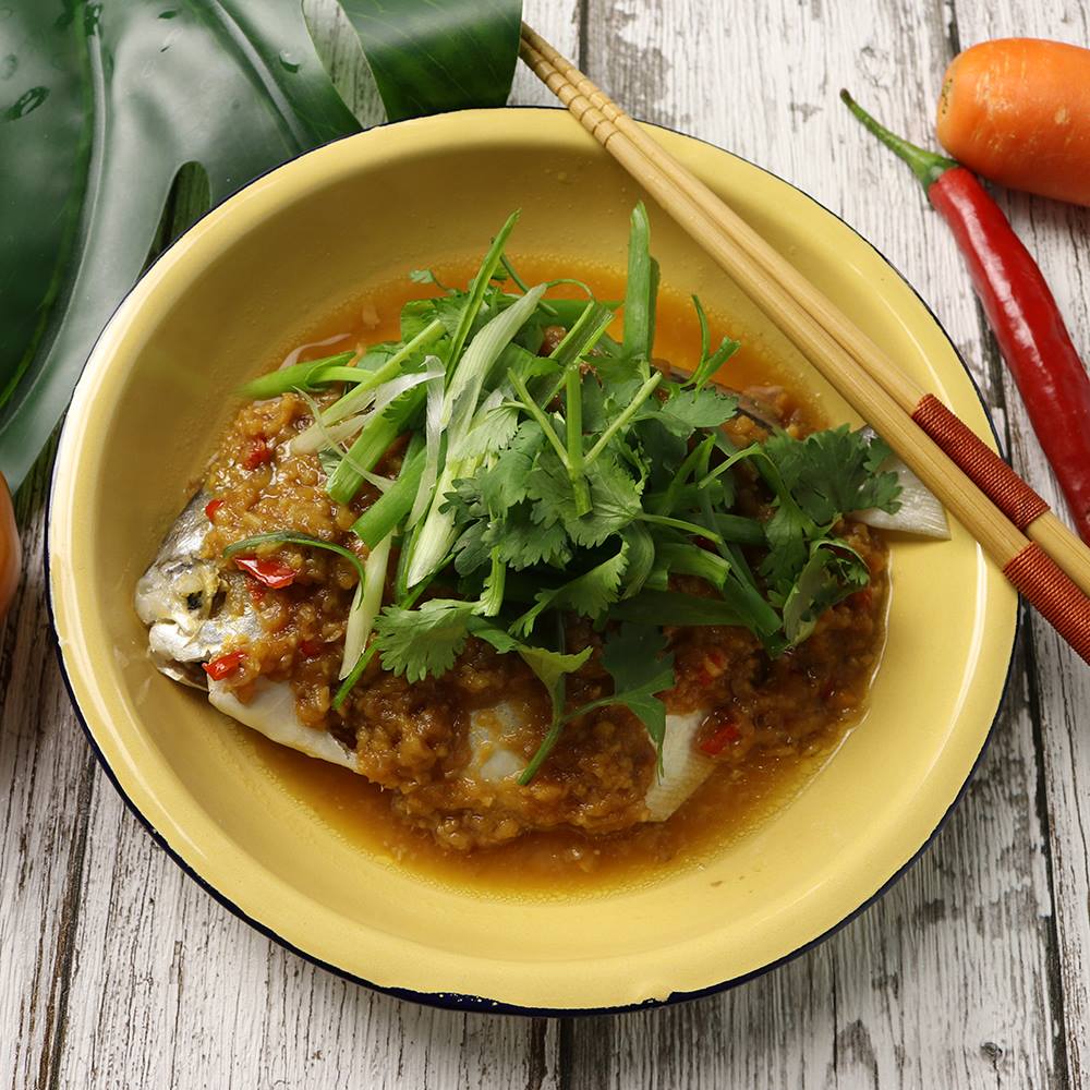 酱蒸白鲳鱼steamed White Pomfret With Minced Bean Paste Nanyang Kitchen 南洋小厨