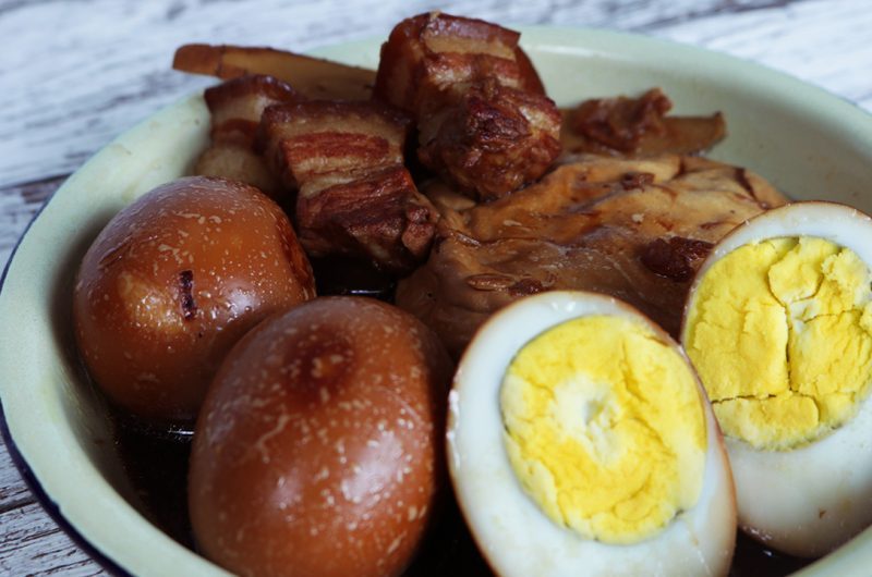 Braised Pork with Egg & Tofu 卤三味