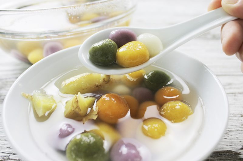 Rainbow Glutinous Rice Balls (Tang Yuan) 彩色汤圆