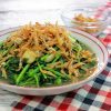 江鱼仔炒芫菜苗 Stir-Fried Baby Spinach with Ikan Bilis