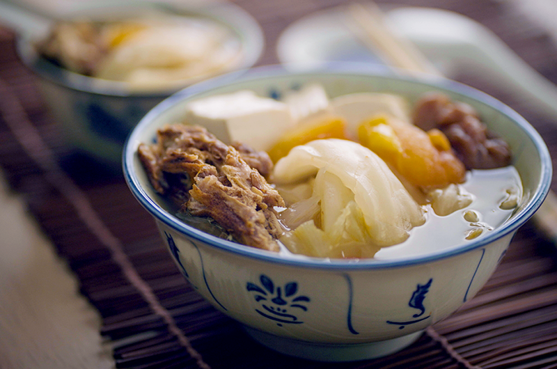 Salted Vegetable & Tofu Soup 烧骨咸菜豆腐汤