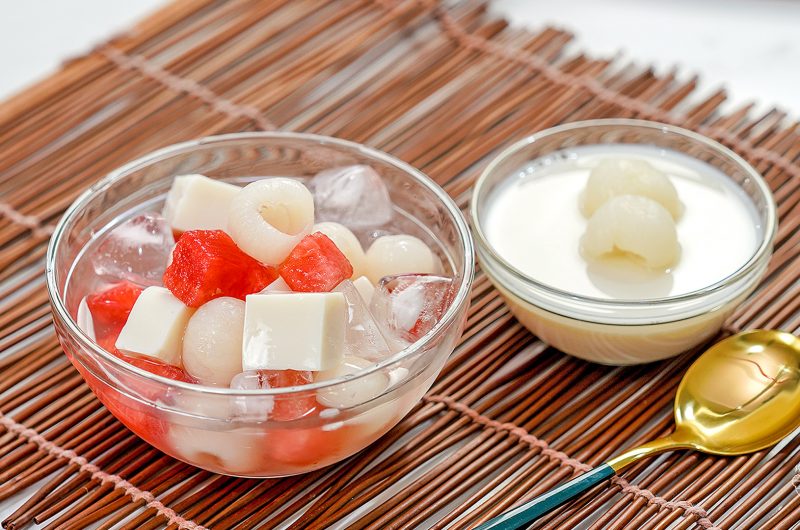 Soy Milk Longan Pudding 龙眼豆奶布丁