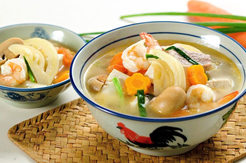 滚咸菜豆腐汤 Boiled Salted Vegetable Tofu Soup